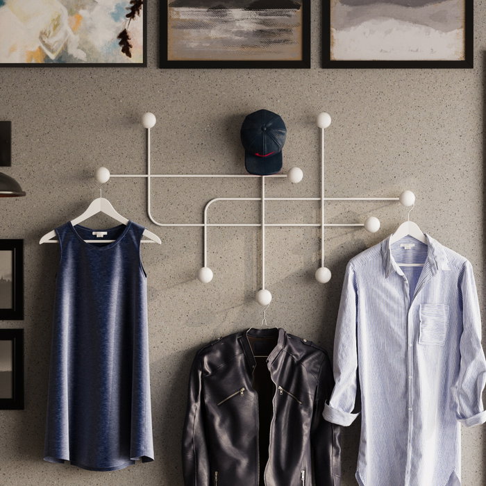 Wallity Samara-B Gancho de pared metálico Blanco